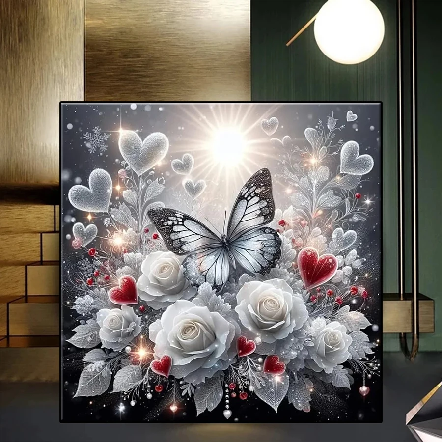 

5D DIY Diamond Painting Kit New Butterfly Flower Love Cross Stitch Diy Diamond Embroidery Picture Mosaic Art