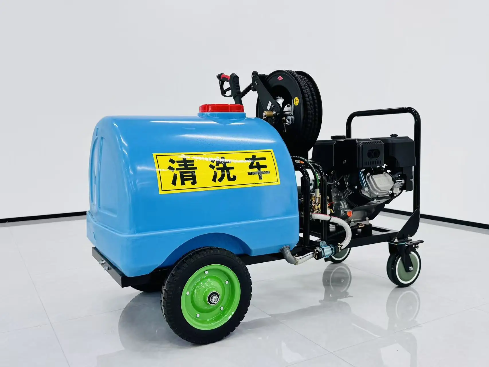 Mobile High Pressure Washer Trolley Type High Pressure Cleaning Machine Powered Surface Cleaner Street Washing Machine