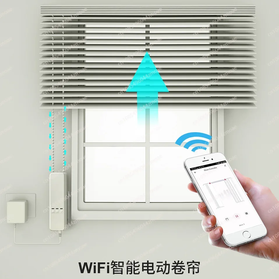 WiFi Smart Roller Shutter Motor, Mobile APP Control Shutter Pull Rope Smart Home Electric Curtain