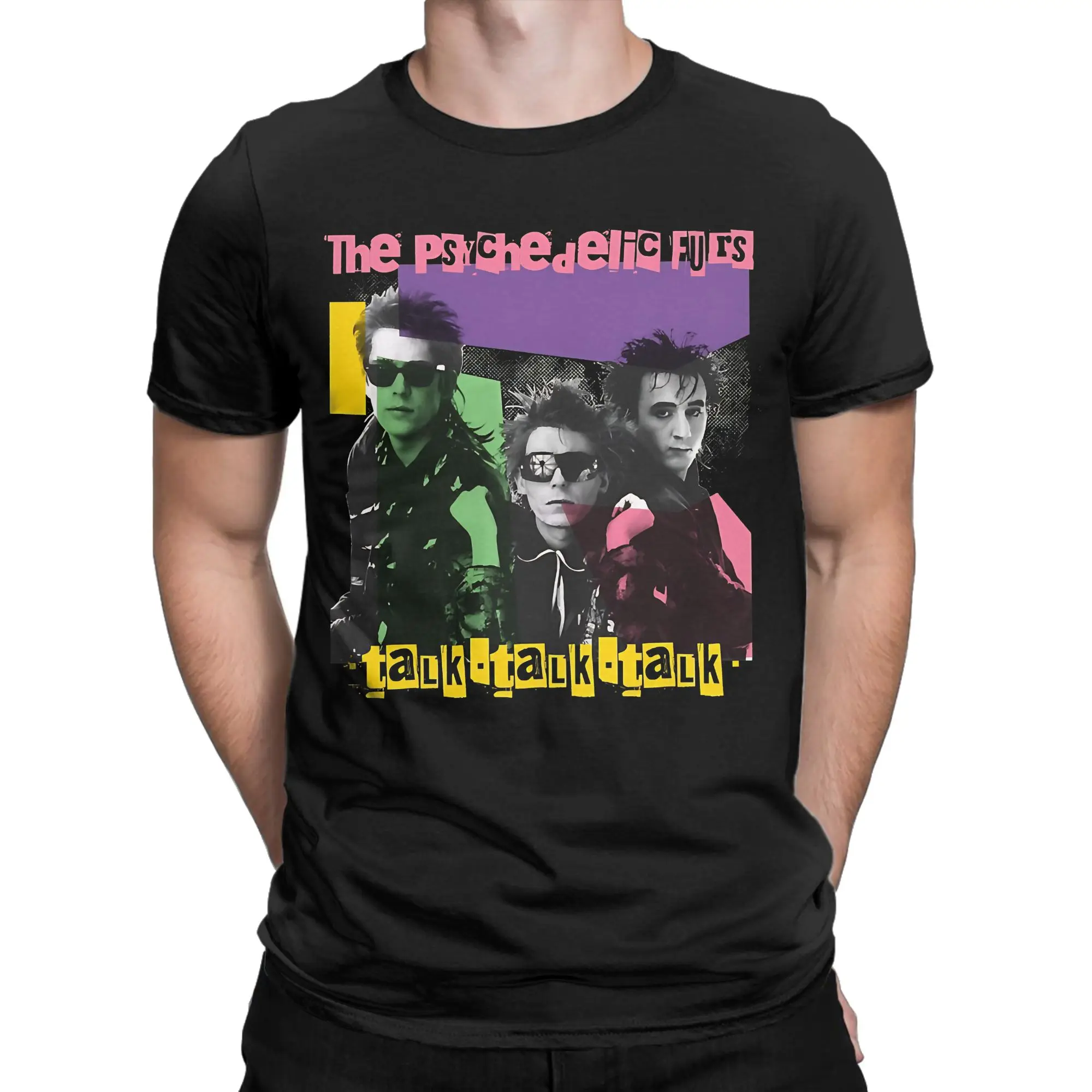 Vintage Band Collage Classic The Psychedelic Furs Novelty 100% Cotton T-Shirt Tops Tees For Men