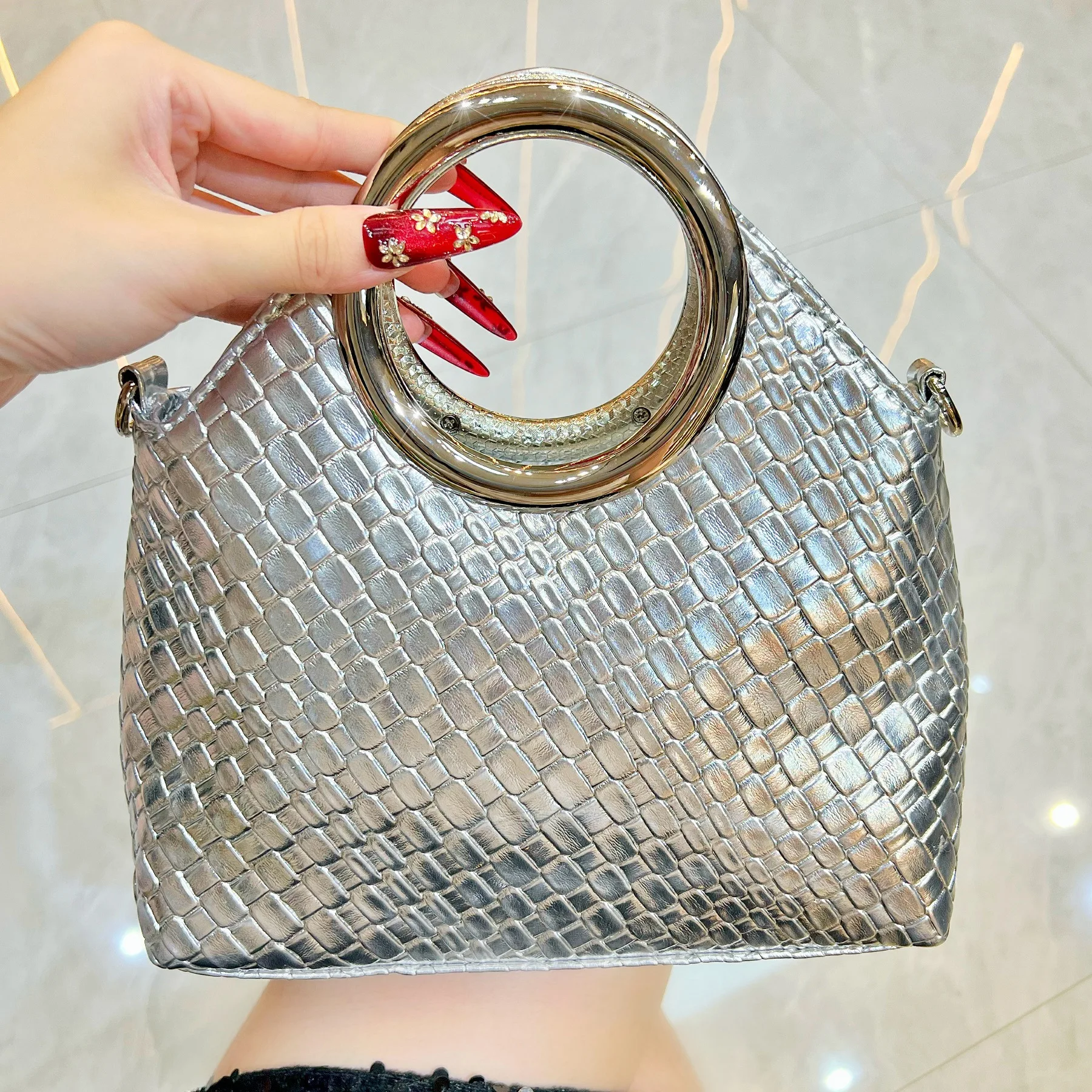 

Женская сумка Par Dr, мягкая женская сумка, новая модная тканая сумка с узором, вечерняя сумка, сумка на одно плечо