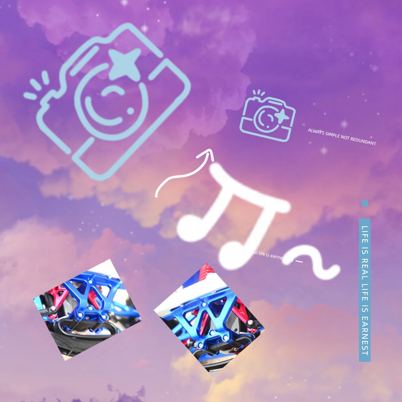 

GPM Aluminum Front Body Mount 6Pc Set for TRAXXAS 1/10 E-Revo VXL Brushless - Racing Upgrade Kit