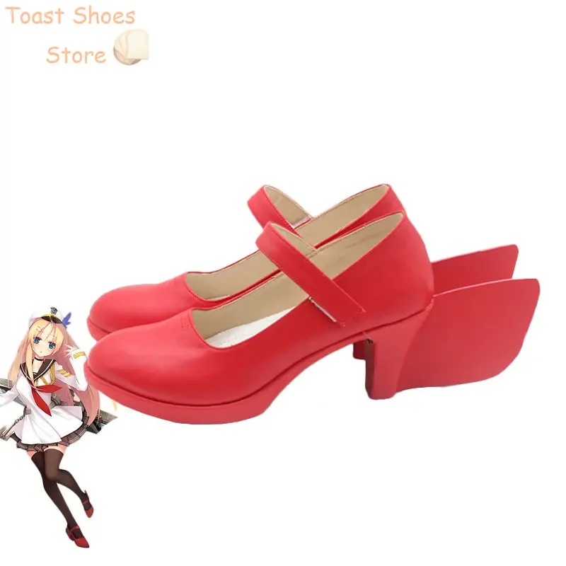 Saratoga Cosplay Shoes PU Leather Shoes Halloween Boots Game Warship Girls R Cosplay Props Costume Prop