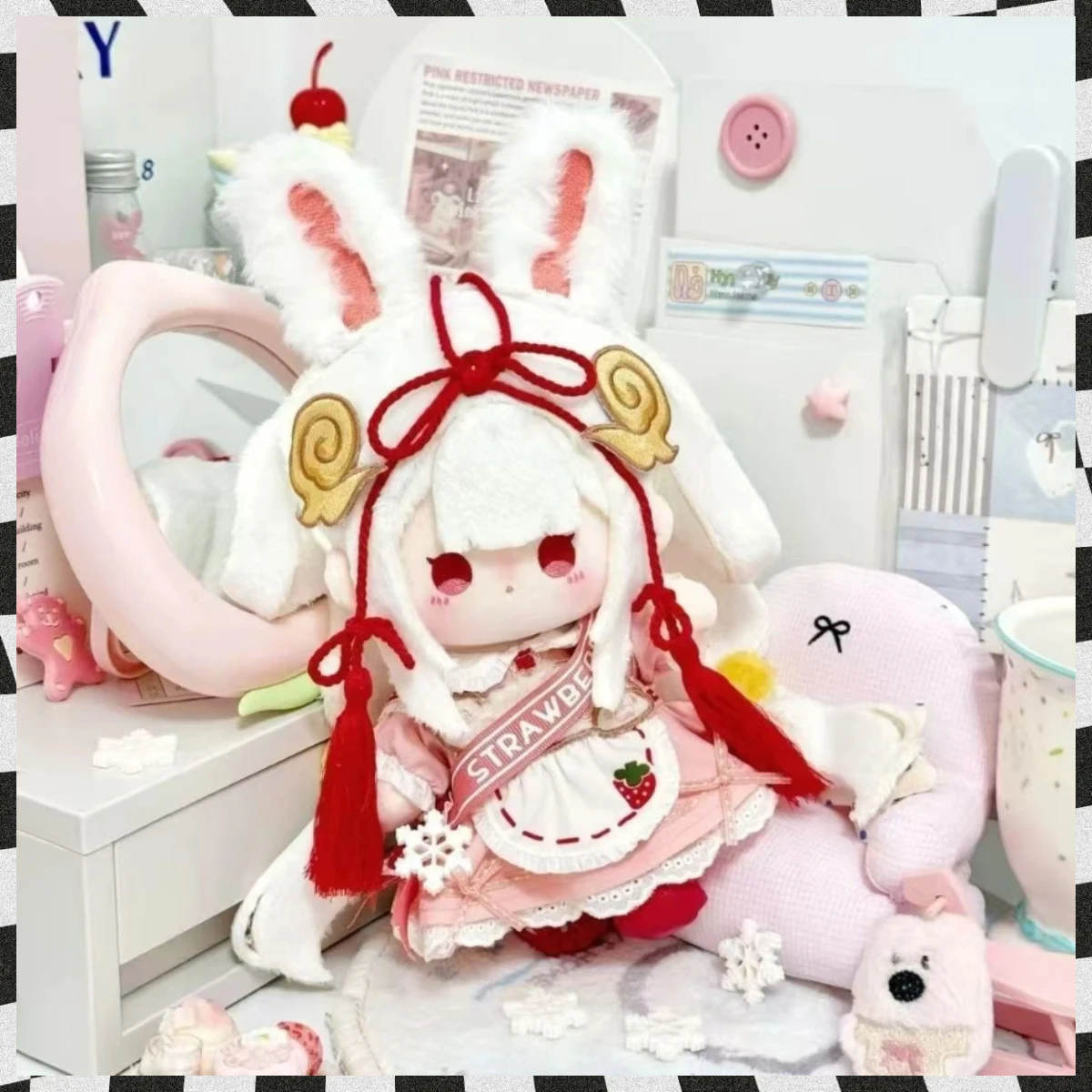 

20cm Honor of Kings Gongsun Li Cute Doll Game Role Plush Doll Stuffed Body Dress Up Clothes Adorable Plushies Toys Birthday Gift