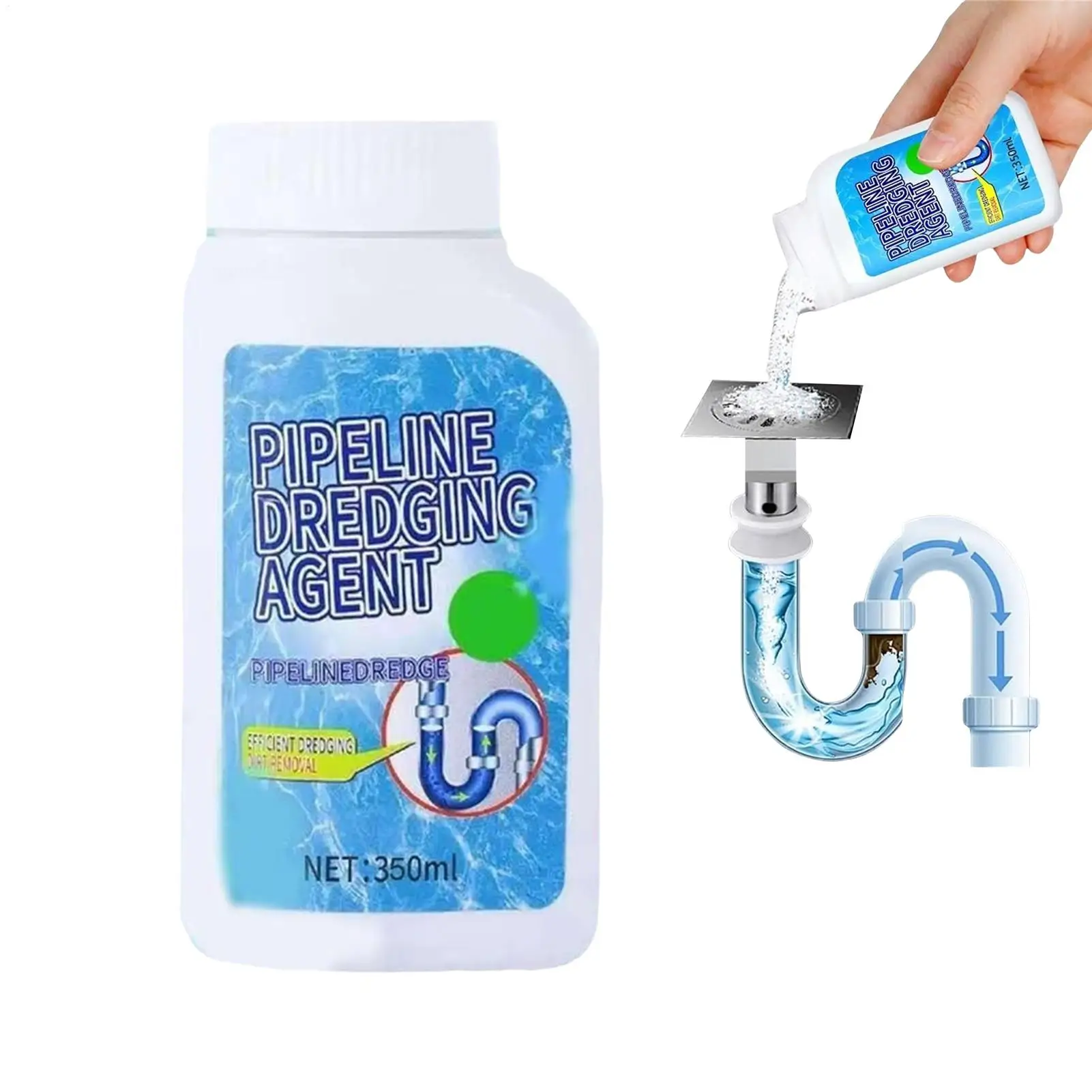 350ml Drain Cleaner Toilets Pipeline Declogger Heavy Duty Toilet Tub Sink Drain Cleaner For Hair Septic Kitchen Garbage Bathroom