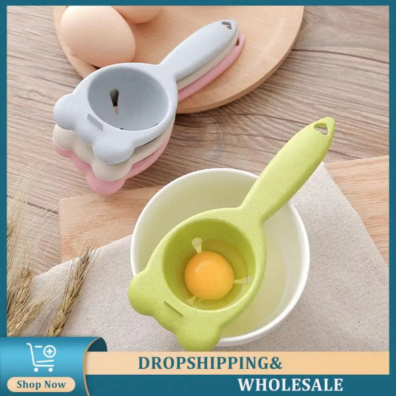 Eggs Yolk Filter Wheat Straw Kitchen Baking Separator Tool Mini Kitchen Tools Separating Funnel Spoon Divider Food Grade