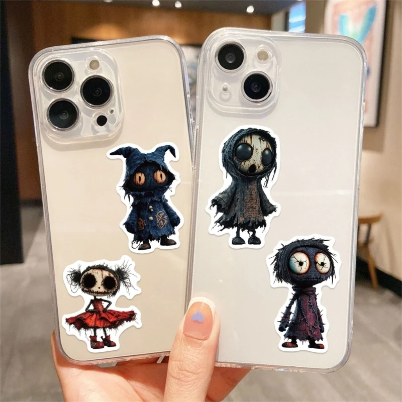 HX6A Creepys Figure Decals Collection For Electronics Long Color Easy To Remove PVC Material