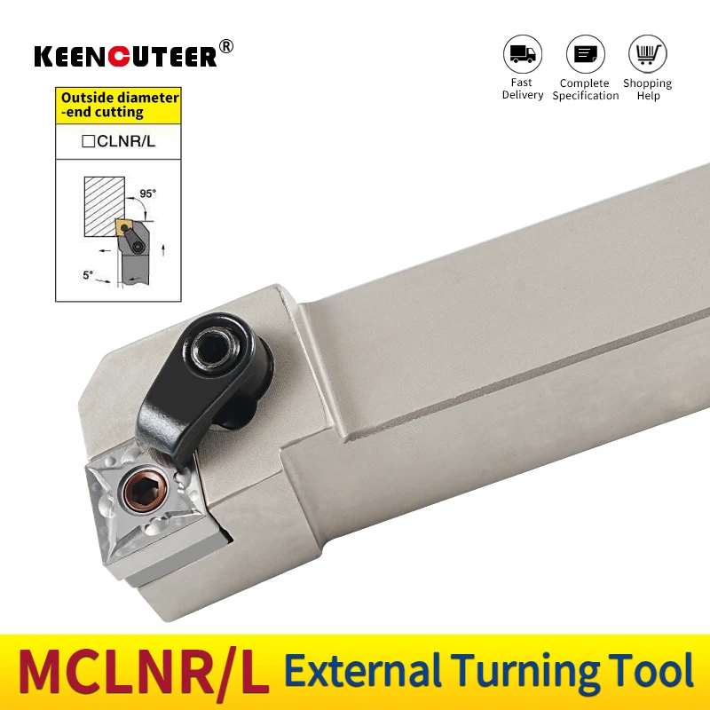 Primavera Aço Torno Cortador Bar para Cnmg Carbide Insert Ferramenta de Torneamento Externo Mclnr1616h12 Mclnr L2023k12 Mclnr L2525m12 Branco