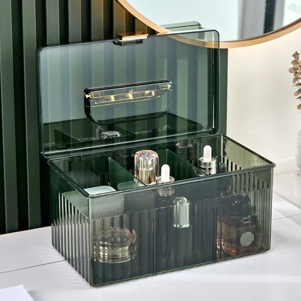 صندوق منظم أدوية بلاستيكي بسعة كبيرة، مقبض محمول، حقيبة تخزين للإسعافات الأولية في حالات الطوارئ، حقيبة سفر طبية