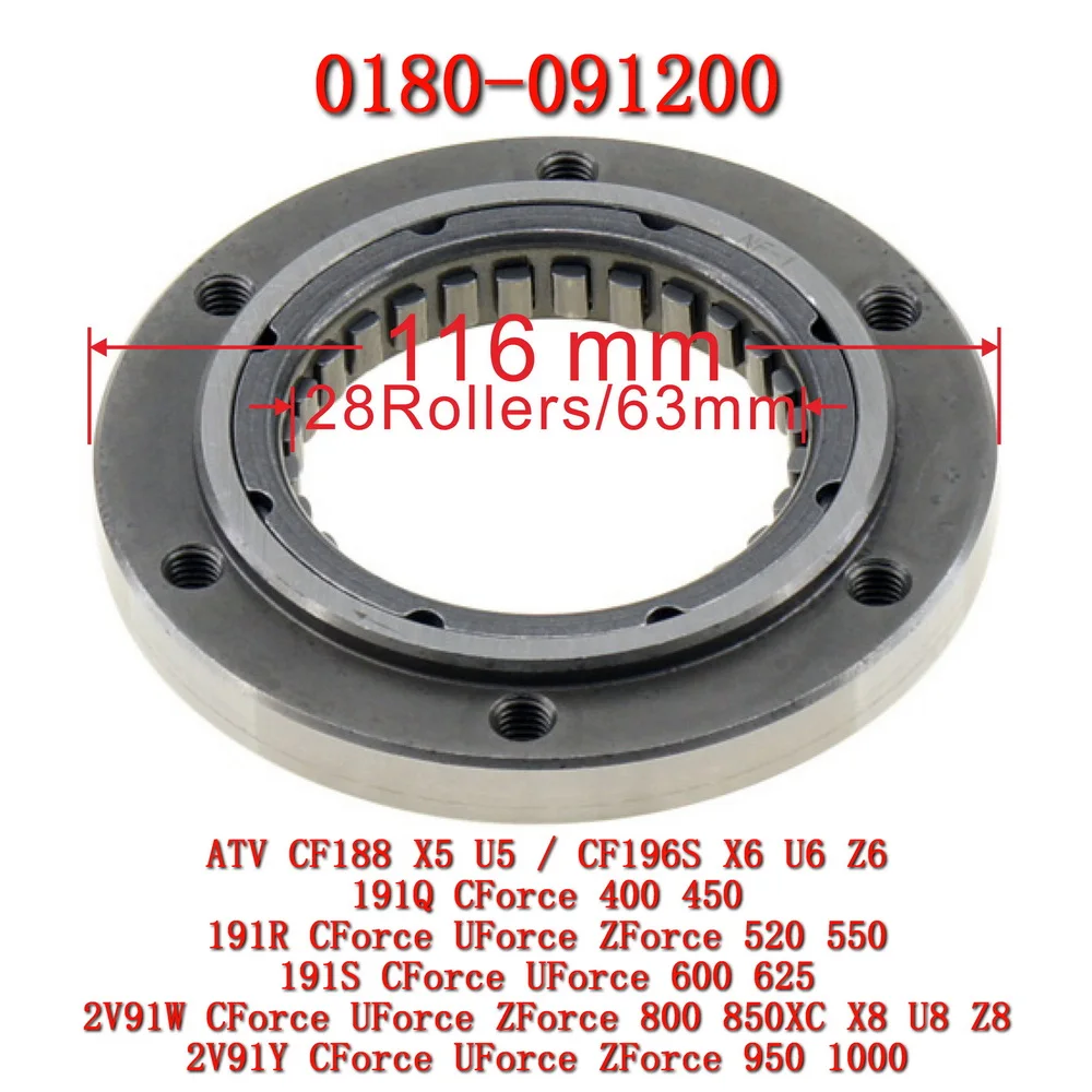 Overriding Clutch for CFMOTO 400 450 500 X5 CF188 CF500AU 550 CF196 600 X6 800 X8 Z8 U8 850 1000 0180-091200 Xinyang WTmotor ATV