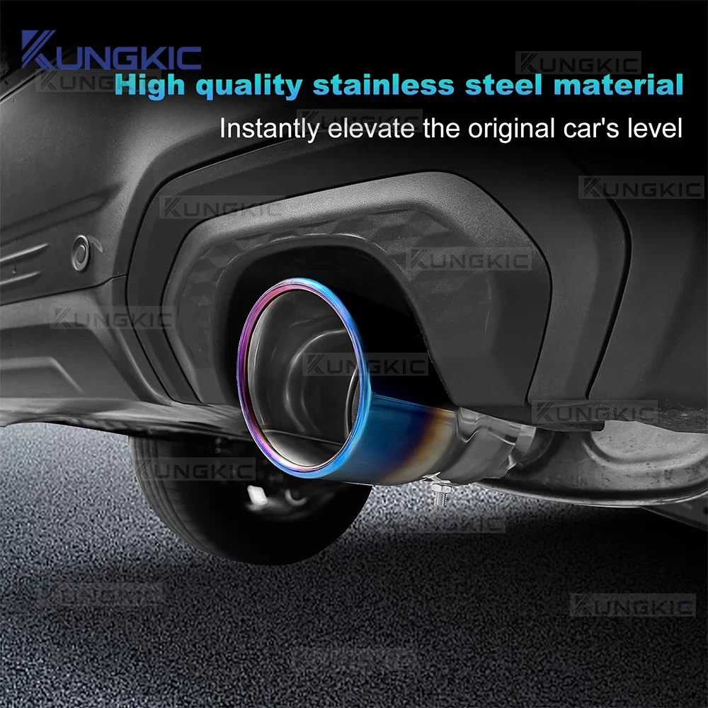 For Subaru Forester Car Exhaust Extension Pipe 2025 2026 2027 Stainless Steel Exhaust Pipe Clamp Tail Throat Tip Accessories