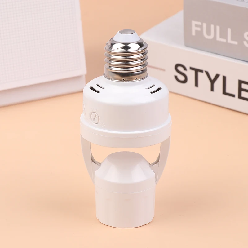 360 Degrees E27 Socket Converter With PIR Motion Sensor LED Lamp Base Intelligent Switch Light Bulb Lamp Holder AC100-240V