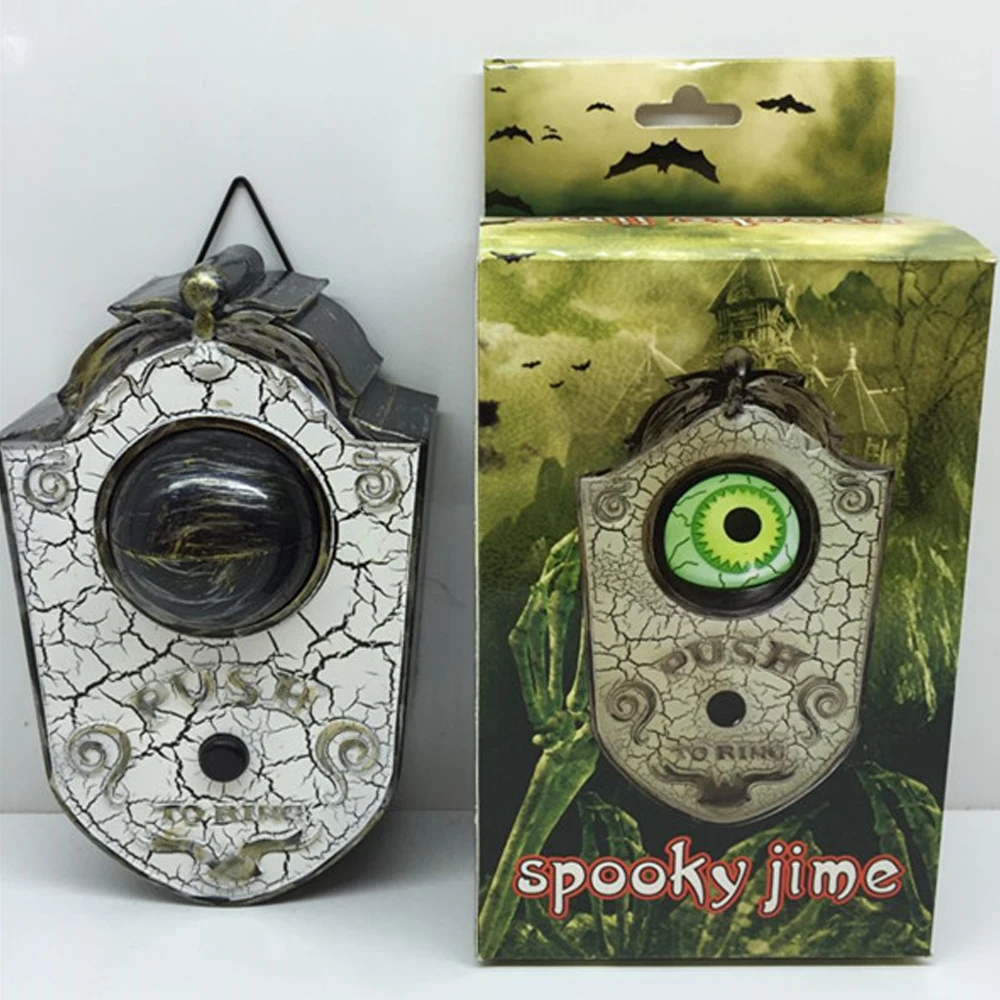 Horror Halloween Decoration One-eyed Doorbell Prop Bar Haunted House Glowing Hanging Electric Luminous Sounding Eyeball DoorbelL