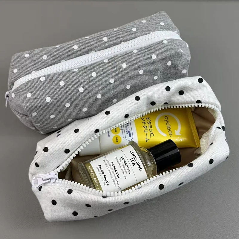 1 Stück Federmäppchen mit Polka-Dot-Design, großes Fassungsvermögen, weiche Stifttasche, Schreibwarenbeutel, Schreibwaren-Organizer für den Schulanfang
