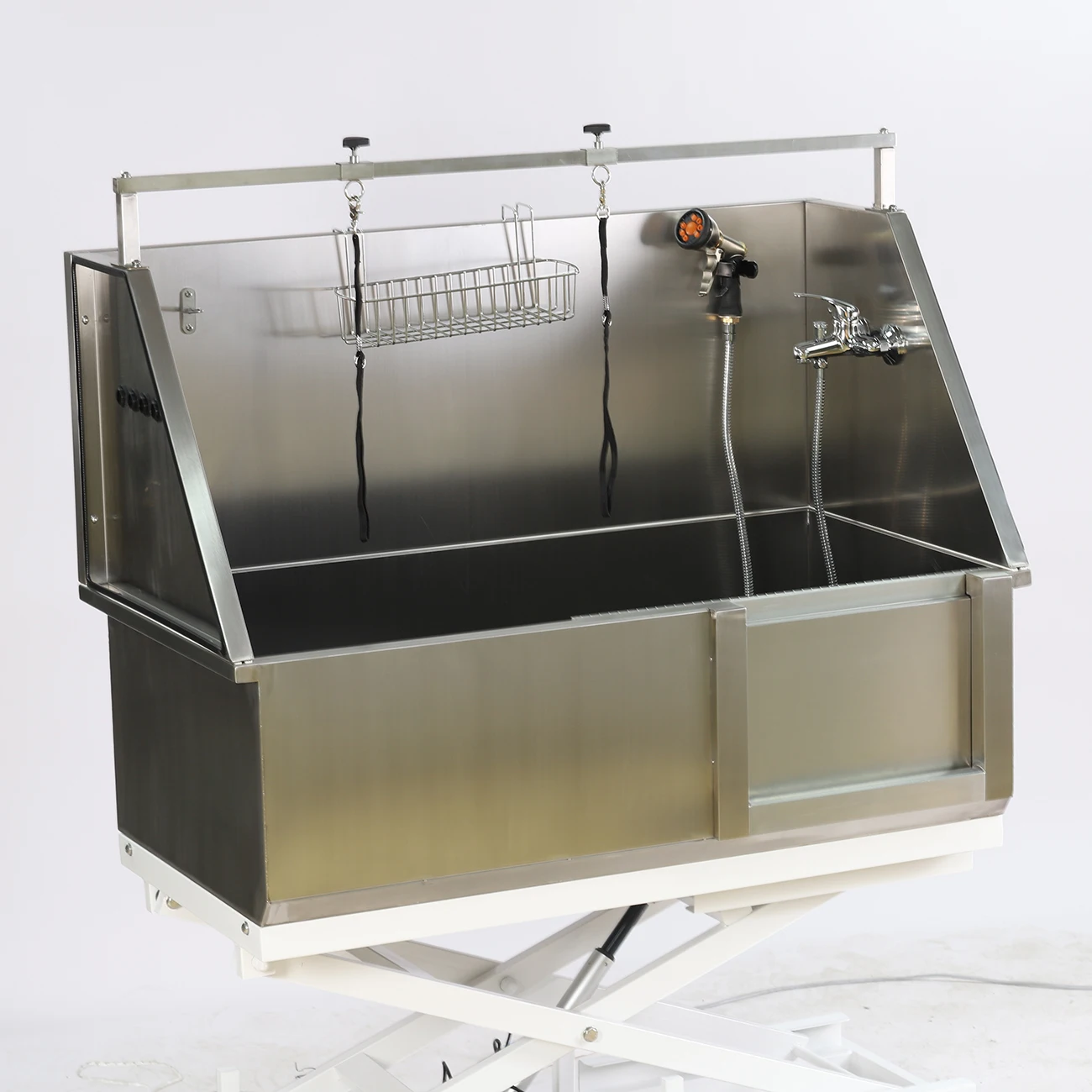 Pet Grooming Station Electric Lift Pet Cleaning Tub Pet Clinic Durable Stainless Steel Cleaning Grooming Bath Tub