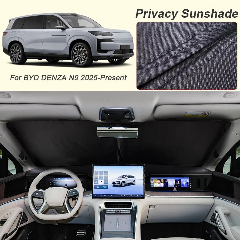 

Car Black Window Privacy Sunshade For BYD DENZA N9 2025-Present Auto Anti-UV Heat Insulation Protect Cover Interior Accessory