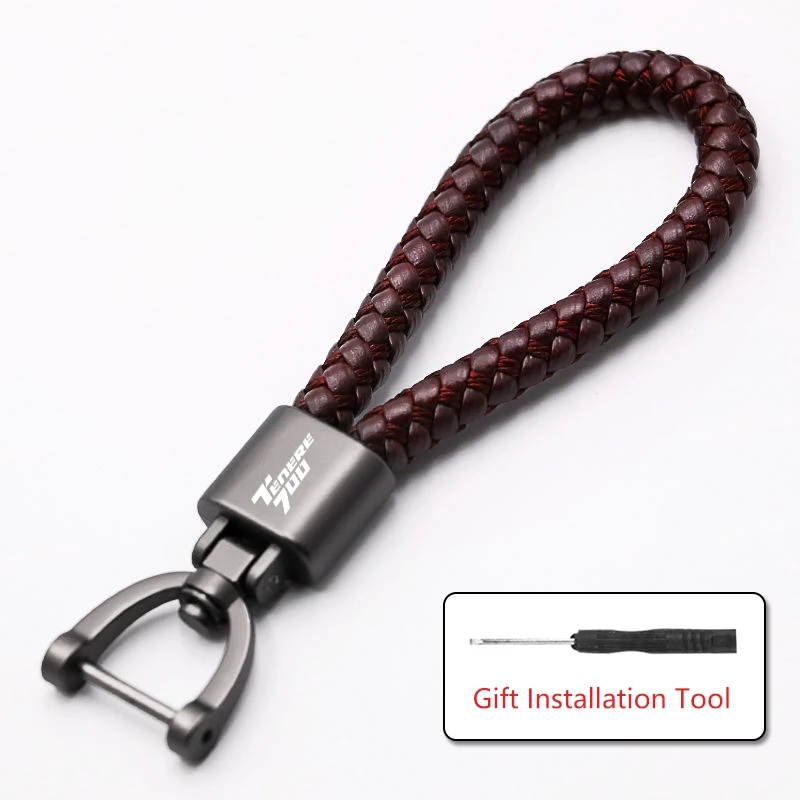 For YAMAHA TENERE 700 Tenere700 2019 2020 2021 2022 Accessories Custom LOGO Motorcycle Braided Rope Keyring Metal Keychain