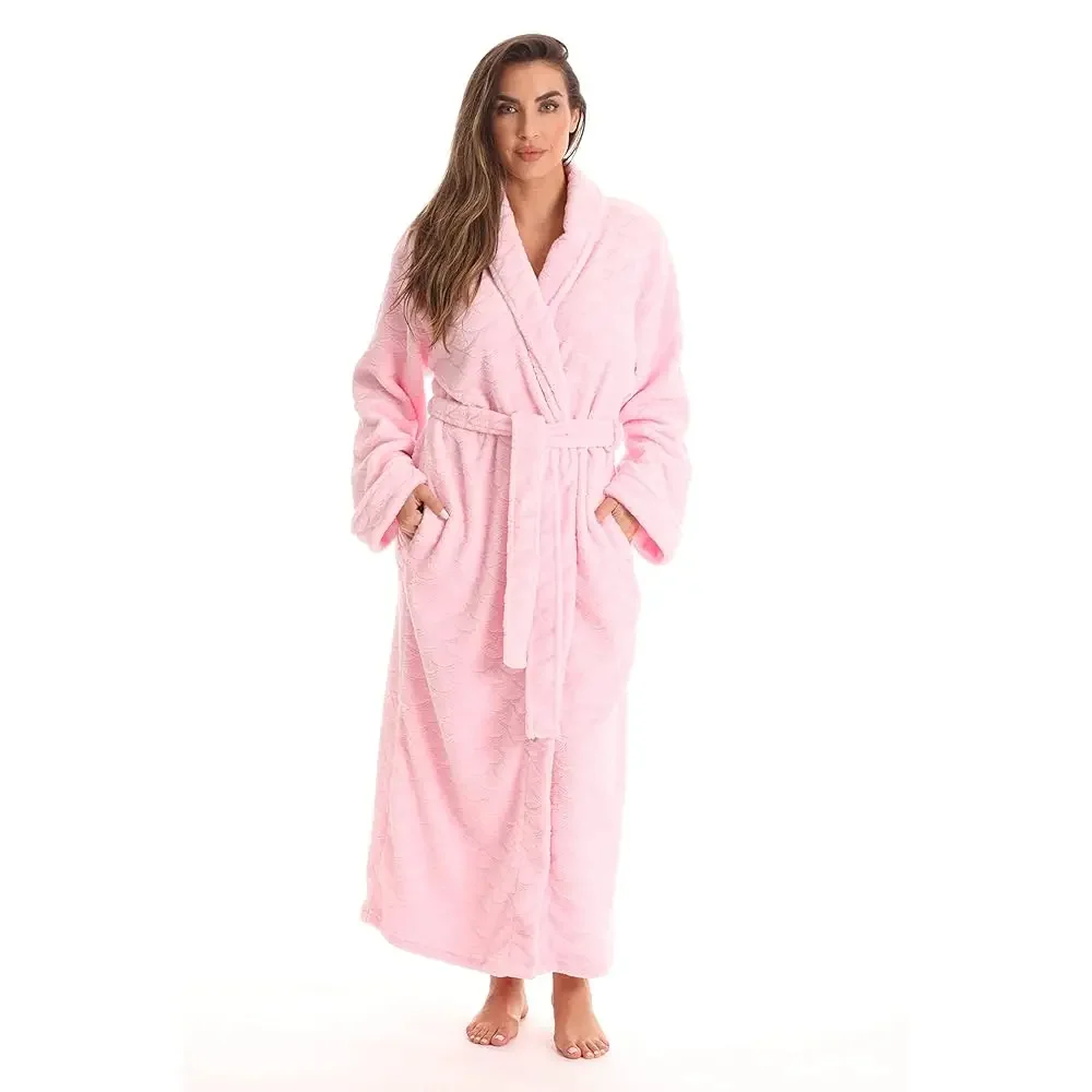 

Love Velour Kimono Robe Hooded Bath Robes for Women Maxi Length