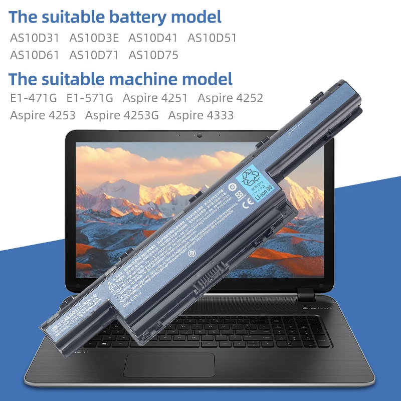Imagem -06 - Bateria do Portátil do Suozhan-as10d31 Acer Aspire v3 5741 5742 5750 5551g 5560g 5741g 5750g As10d51 As10d61 As10d71 As10d75 As10d81