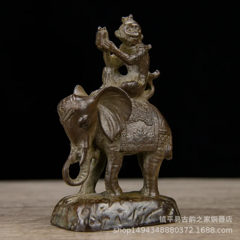 Brass Fenghou Bai Xiangru Elephant Official Seal Monkey Ornament Office Living Room Shop Desktop Decoration Gift