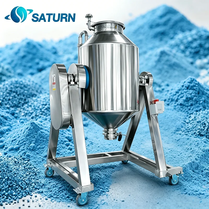 Industrial Powder Mixer Drum Type Powder Blender for Chemical Industry 300L