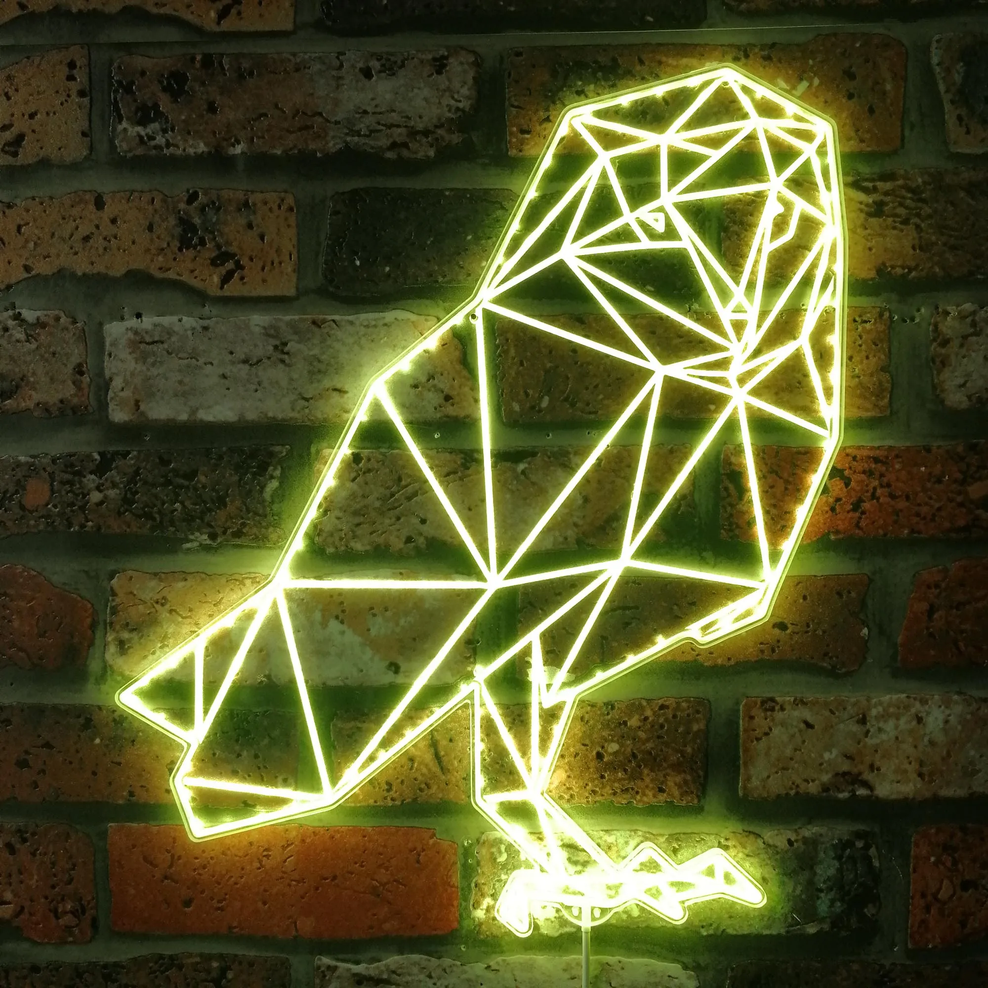 Owl Geometric RGB Dynamic Glam LED Sign st06-fnd-i0283