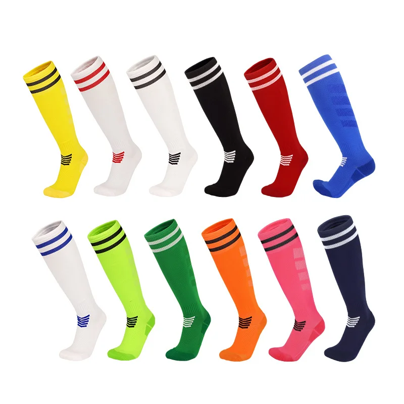 White Black Stripes Football Soccer Socks For Men Teenages Kids Boys Over the Calf Baseball Rugby Athletic Socks Women Girls