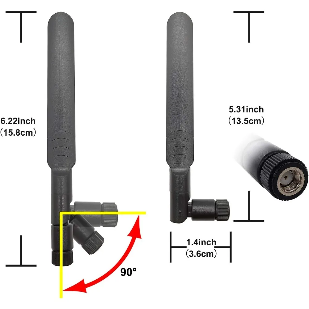8 dBi RP-SMA-Stecker-WLAN-Antenne + 15 cm U.FL auf RP-SMA-Buchse, Verlängerungskabel für Mini-PCIe-Steckplatz – Detail 2