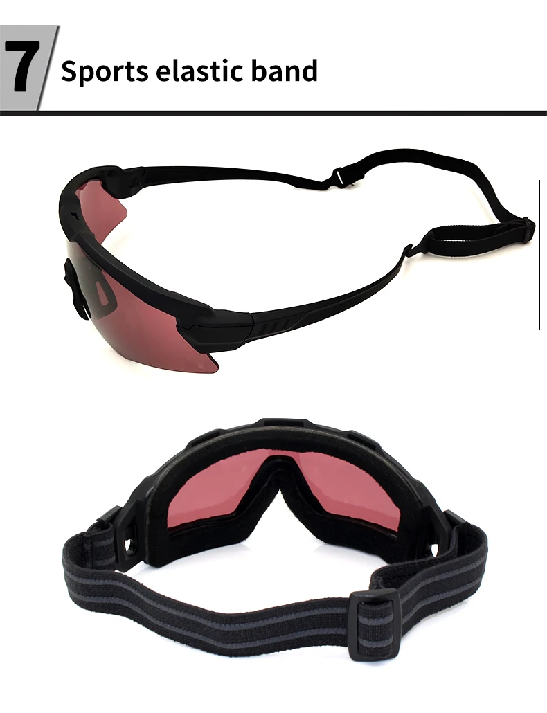 SI M ALPHA Anti-Fog Ski Sonnenbrille Radfahren Sonnenbrille Militärbrille Kugelsichere Armee Taktische Brille MTB Schießen Brillen – Detail 13