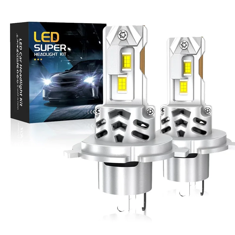 

2Pcs 25000LM H4 LED Lights High Power For Car Headlight High Low Beam Automotivo Canbus Lamp CSP 6500K Bulbs Plug Universal