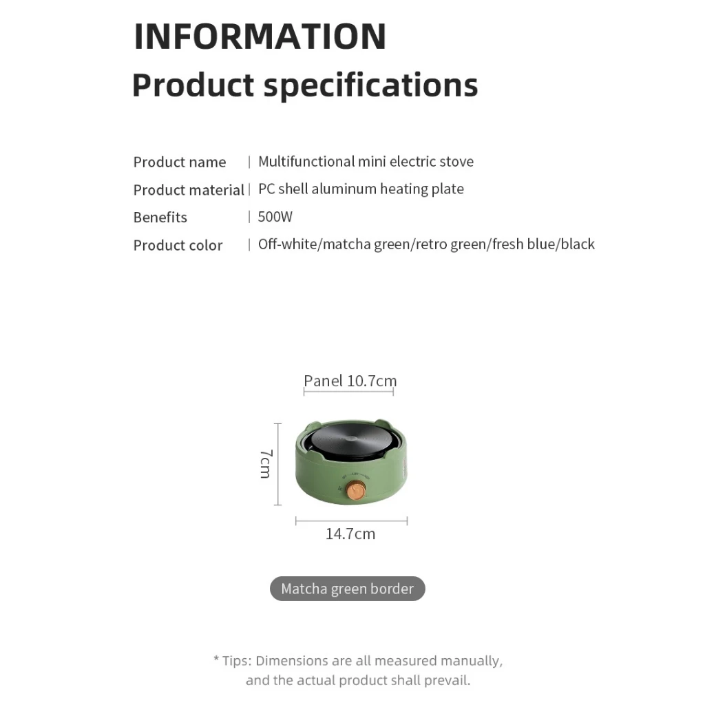 ミニ電気ストーブ 500W ポータブルコーヒーファーネス 小型お茶調理器 お茶の準備用ボイラー