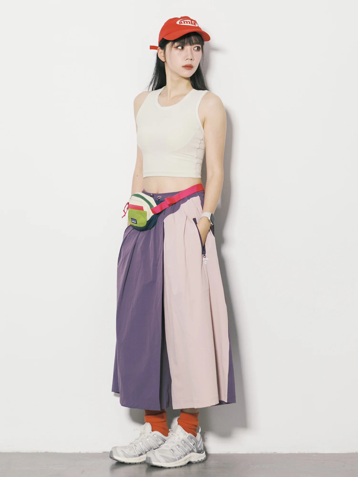 RCDB Outdoor Style Quick Dry Breathable Wide Leg Skirt Pants Women's Lightweight Cool Feeling Sports Casual Loose Long Skirt
