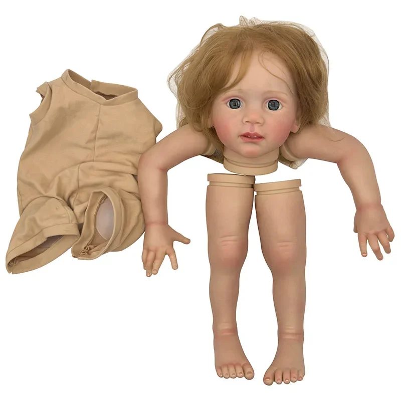 24inch Reborn Toddler Doll Kit Fritzi Lifelike Handmade 3D Skin Painted Visible Veins Collectible Doll Bebe Reborn for Kids