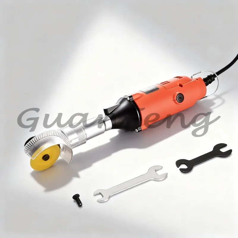 110V 220V Handheld Mini Electric Polishing Machine, 4500RPM with 90 Degree Elbow for Grout Cleaning & Knife Sharpening