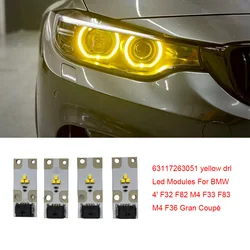 Superbright Angel Eyes DRL Yellow For BMW 4' F32 F82 M4 F33 F83 M4 F36 Gran Coupé Xenon Headlight 63117263051 Blue Red Daylight