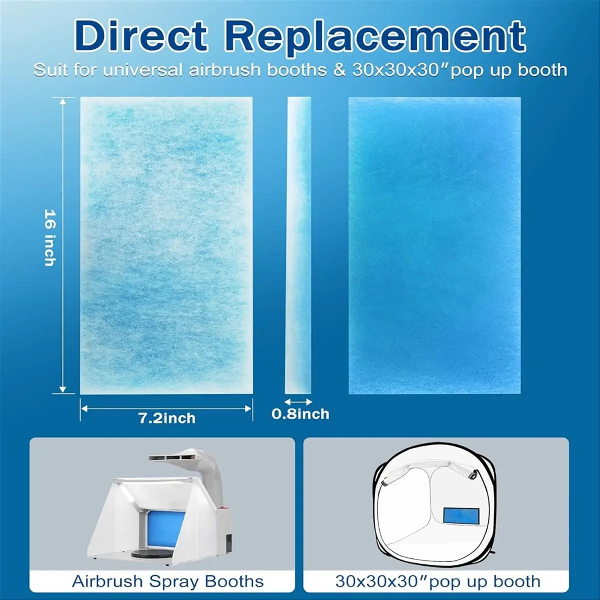 DT615 TRENDY~4 Pieces Paint Booth Filters,Portable Sprays Booth Filter,Paint Booth Exhaust Filters for Replace Airbrush Sprays A