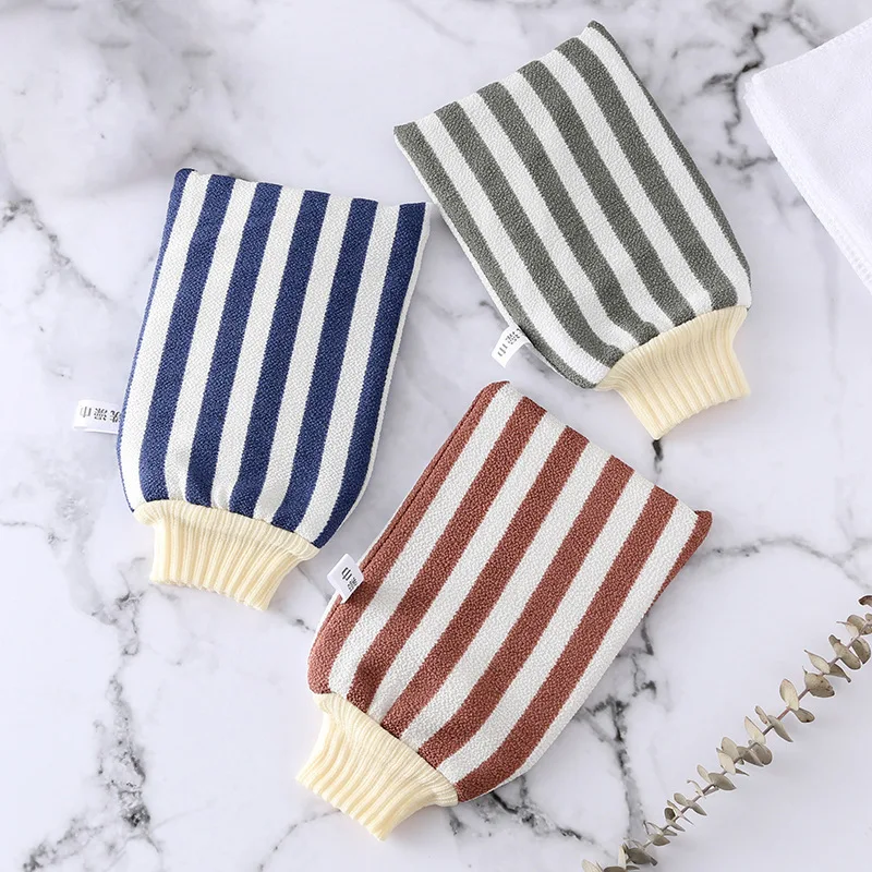 

New Striped Color Matching Soft Skin-friendly Bath Towel Exfoliating Mud Rubbing Towel Bath Towel Adult S1332