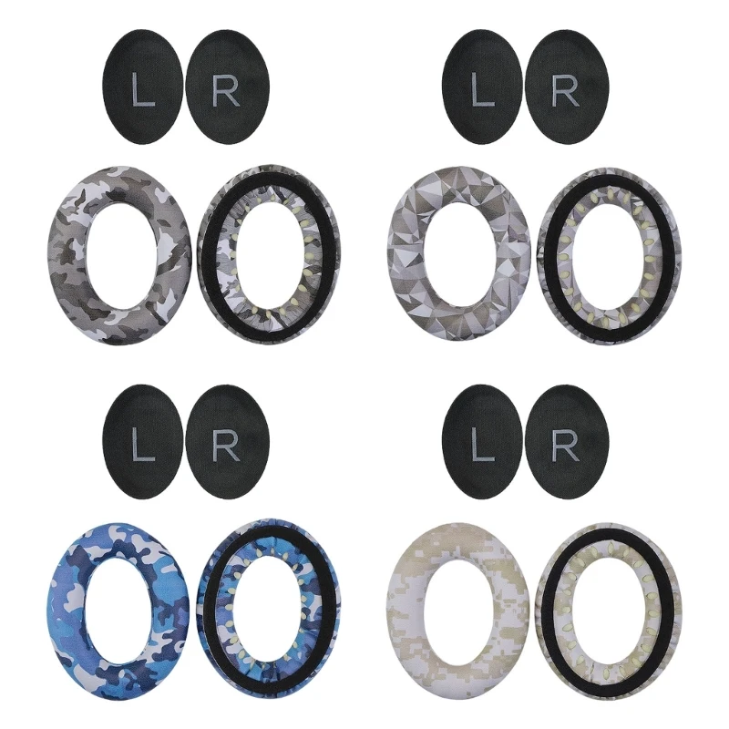 K1AA ソフトプロテインイヤーパッド交換用 QC45/QC15/QC25/QC35 オーバーイヤーヘッドフォンイヤーカップの快適性とノイズ分離性の向上