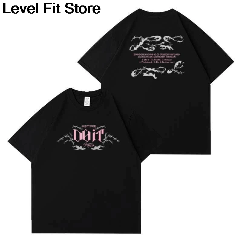 Cotton T Shirt fashion Trend DO IT Letter Print T-shirt Kpop Star Same Fans Tops Summer High Quality Short Sleeve Tee Fans Gift