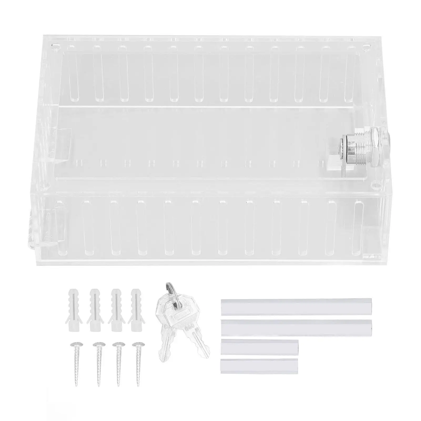 Universal Thermostat Lock Box with 2 Keys - Clear Acrylic Guard for Protection - Large Thermostat Security Cover