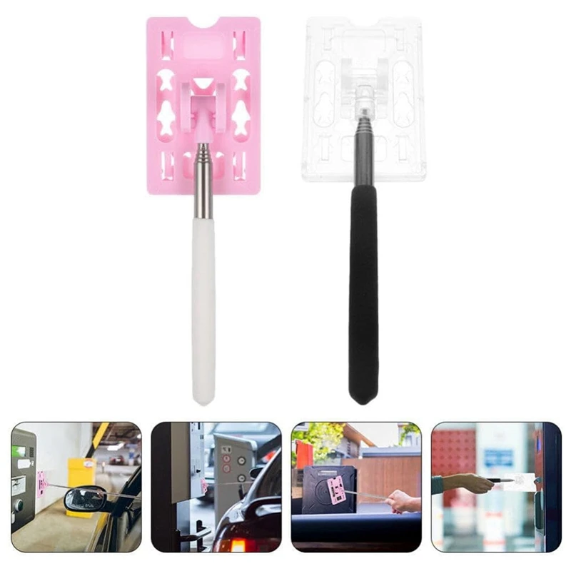 Security Kiosk Door Opening Parking Lever Extension Car Driving Artifact Telescopic Swipe Card Parking Easy Install Easy To Use