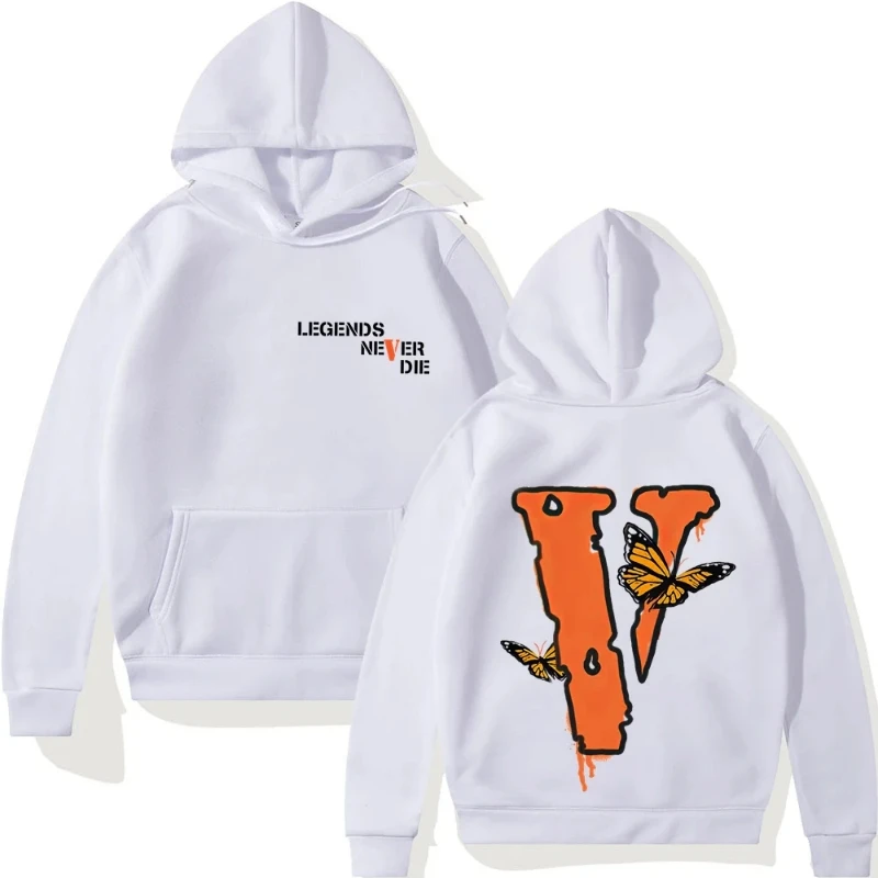 2025 Autumn/Winter Men's Loose Large V-print Hoodie Winter Casual Warm Lining Hoodie Sportswear Hoodie Warm Winter Gift