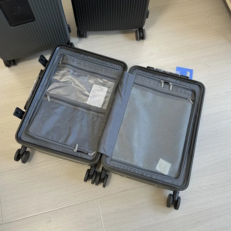 Mochila 2 en 1, Maleta desmontable, bolsillo para ordenador portátil, equipaje de mano de viaje, cubierta de carrito rodante de 20 pulgadas, material de PC, marco de aluminio