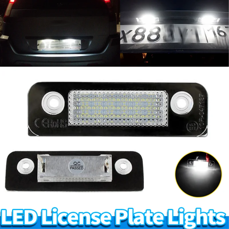 

2PCS License Plate Illumination Replacement Light for Ford Fiesta MK5 2001-2008 Fusion 2001-2011 Mondeo MK2 1996-2000 Error Free
