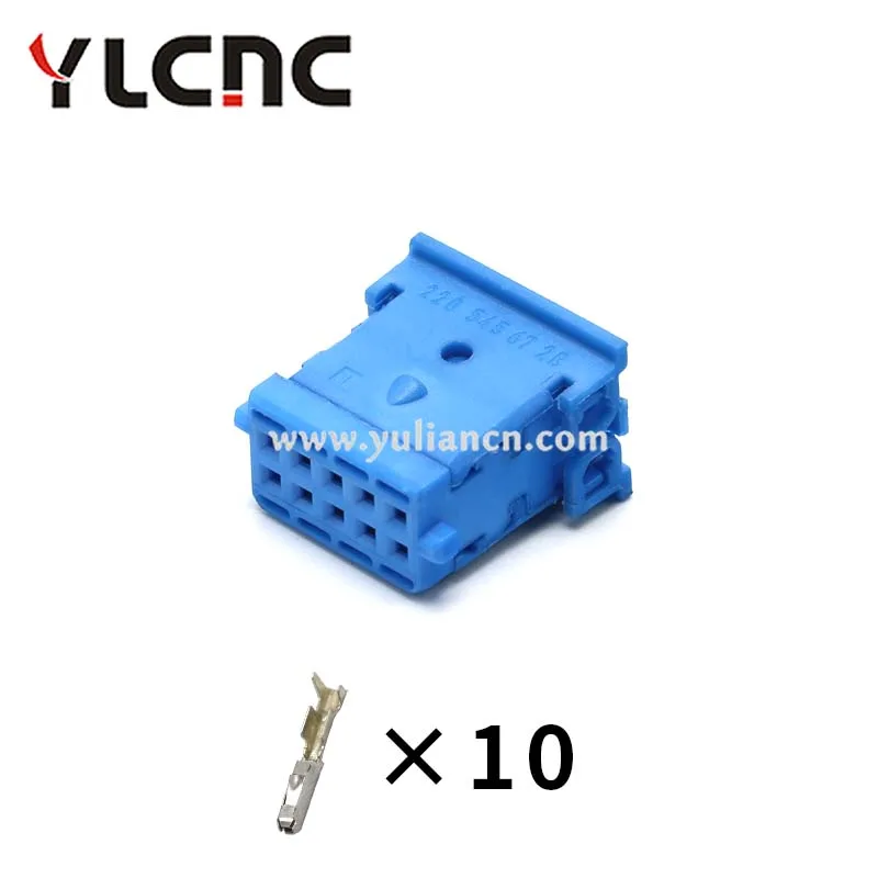YLCNC factory direct sales 1Pcs 10Pin Miniature Car Low Current Electrical Connector AC Assembly Auto Wiring Plug  3-968636-1