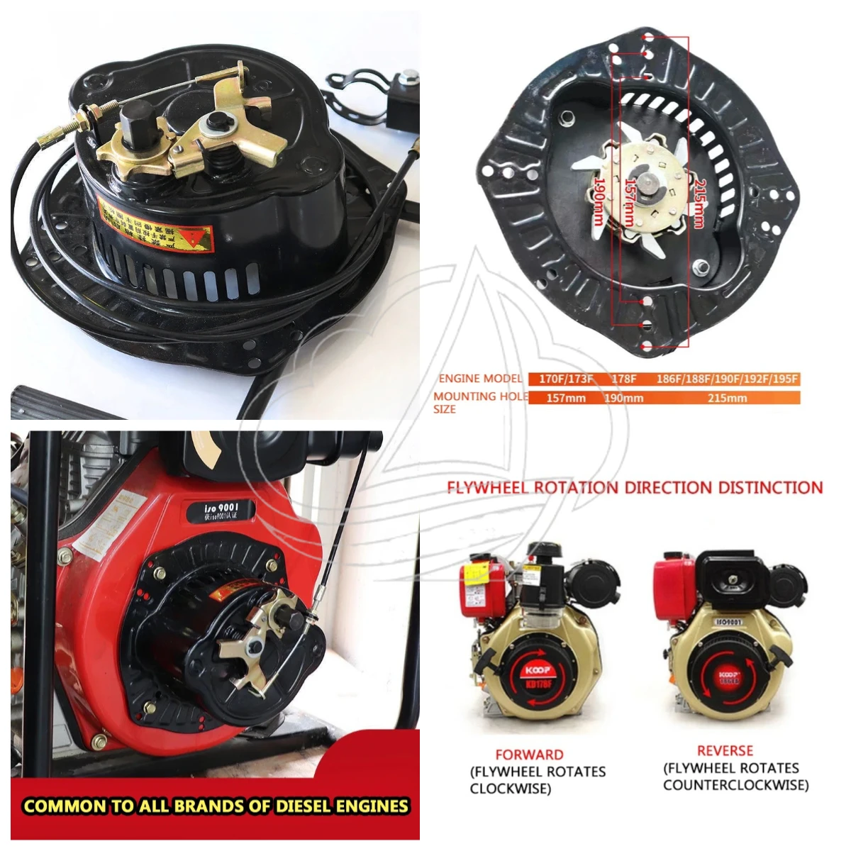 

Universal Hand Crank Starter, Diesel Pull-Free Start Part, Fit for Micro Tiller and Generator Equipment