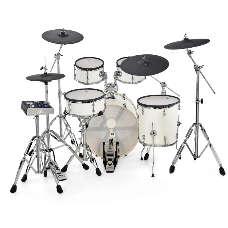 HXM XD-2000-KM White Color Acoustic Feeling Electronic Drum Set Factory Direct Sales Drum Electric Drum Set Professional
