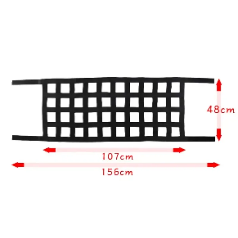 3-in-1 Multifunctional Cargo Net Roll Cage Cargo Restraint Trunk Storage Net Roof Top Hammock for Jeep Wrangler Off-Road