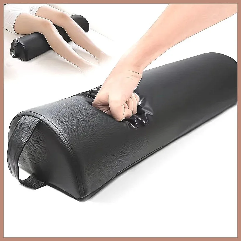 Semi-Circular Massage Table Support Cushion with Handles, Leg Positioning Pad for Massage Bed, Knee Neck Back Pain