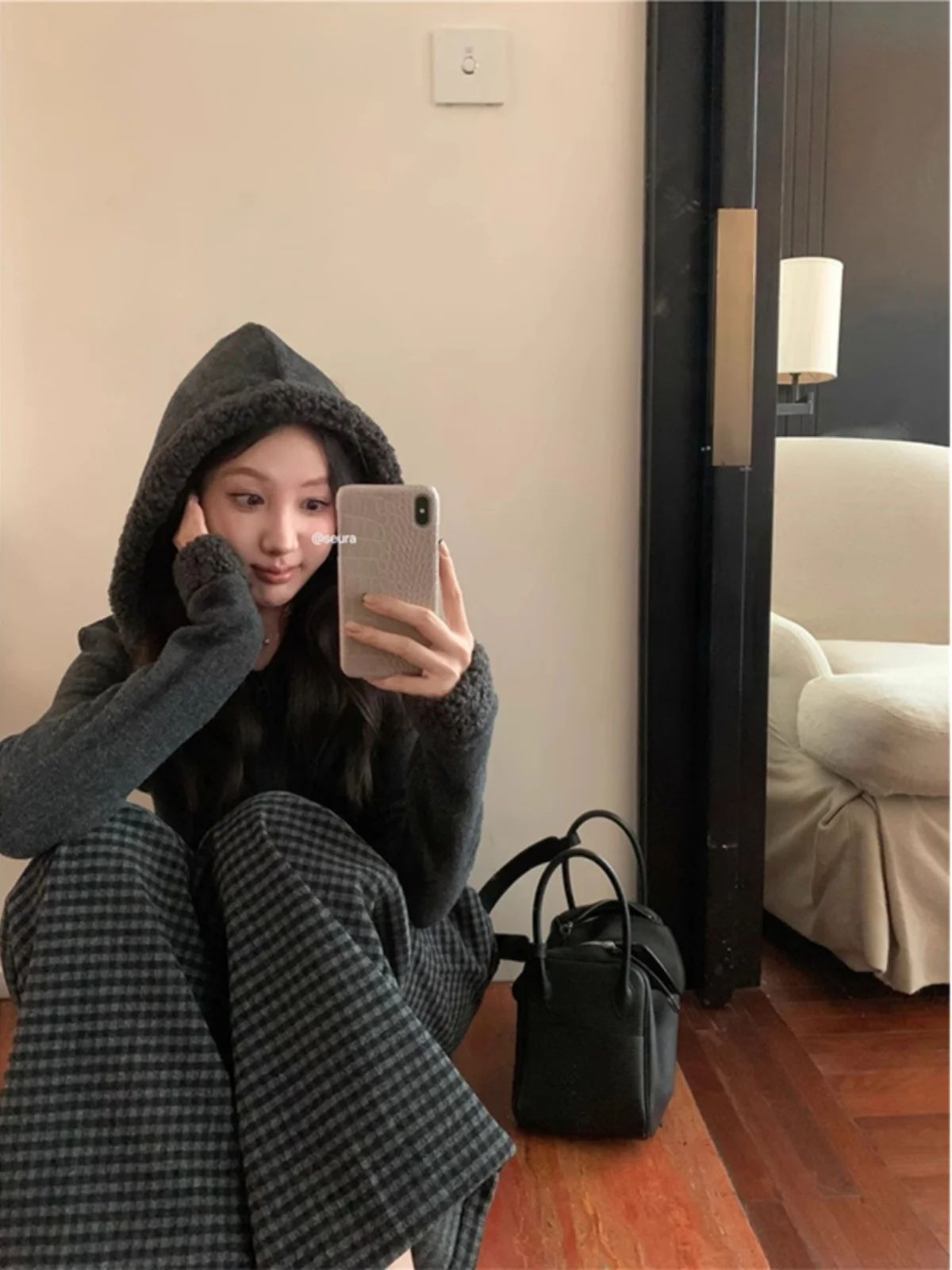 سترة صوف الضأن ملابس خارجية شتوية للنساء درجة حرارة باردة مناخ بارد الطقس البارد بيئة متجمدة جو فاترة جليدية GF